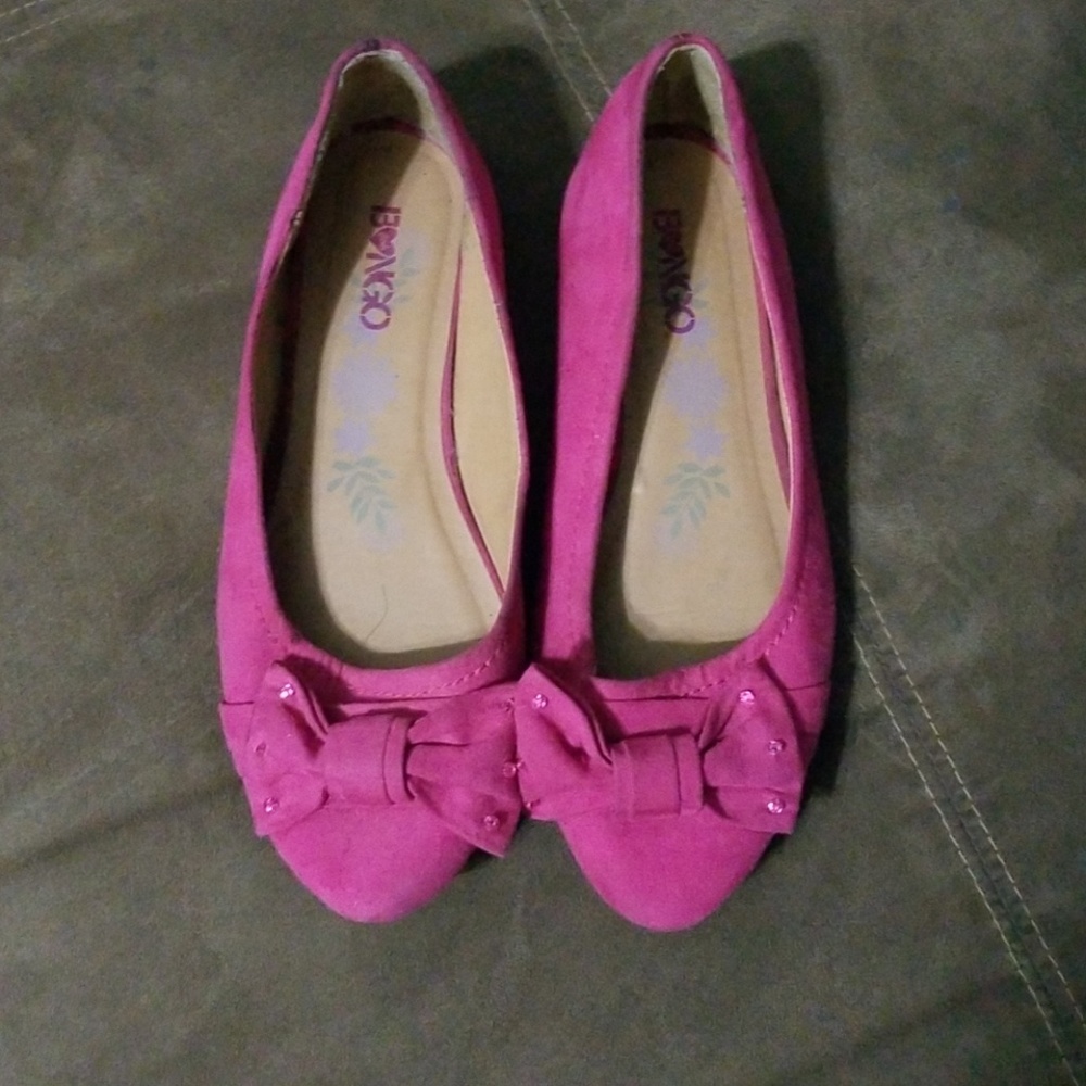 Bongo women's fuchsia textile size 5 flats